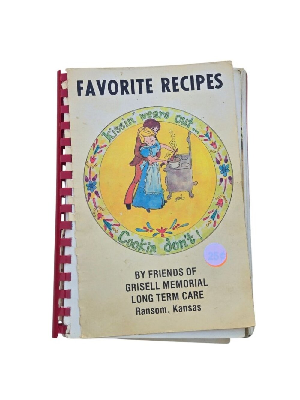 Ransom Kansas Cookbook Vintage 1978 Grisell Memorial Long Term Care AS IS